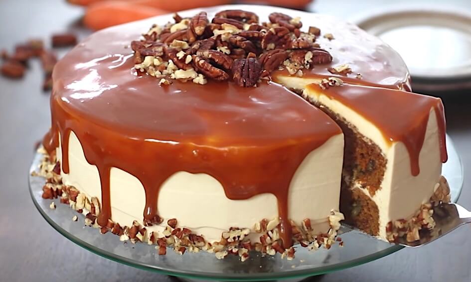 Recept overheerlijke caramel carrot cake