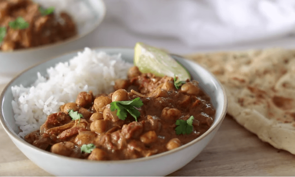 Recept: kokos-kikkererwtencurry met rijst