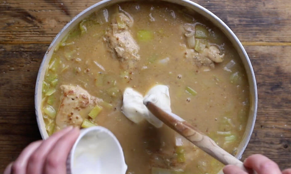 Recept: romige kip met prei