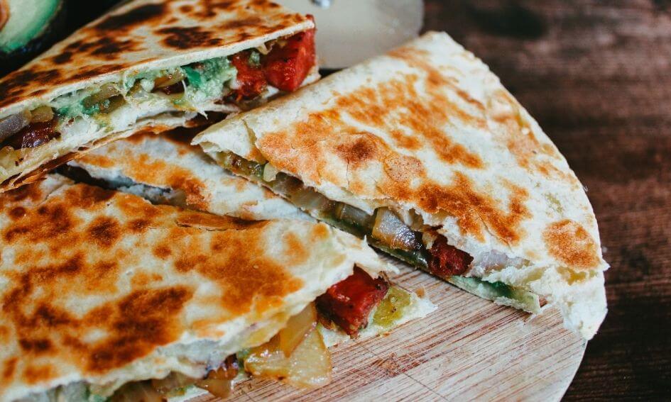 Recept quesadillas met champignons, spinazie en ei