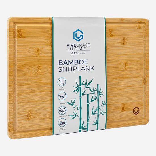 ViveGrace HOME® Bamboe Snijplank 40x30 cm met Sapgeul