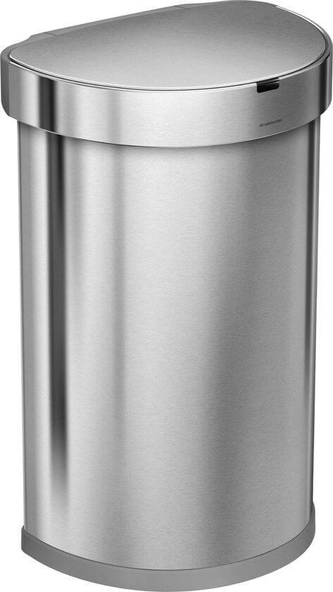 Simplehuman Semi Round Prullenbak 45 l Rvs Zilverkleurig