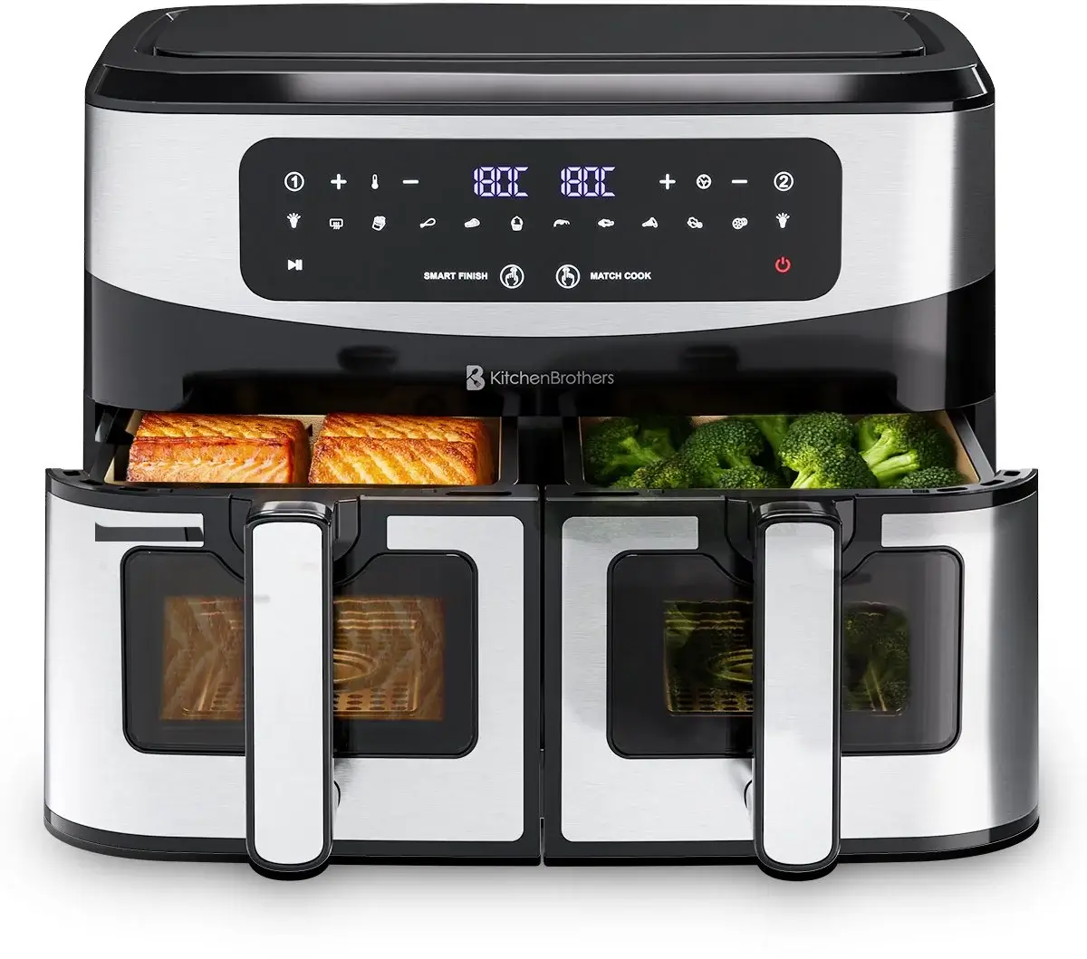 KitchenBrothers Dubbele Airfryer (9L)